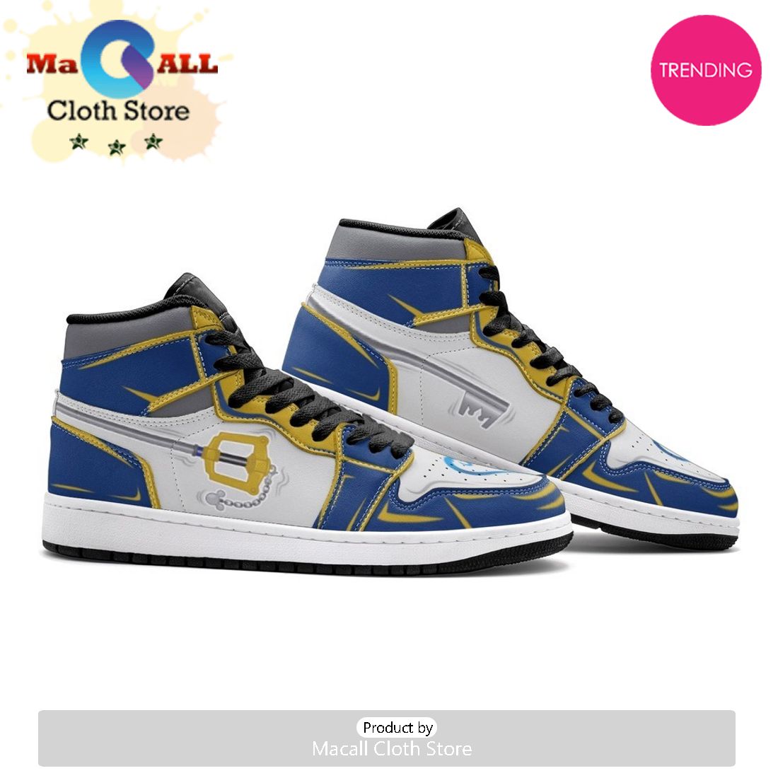 Kingdom Key Kingdom Hearts Air Jordan 1 High Top Shoes