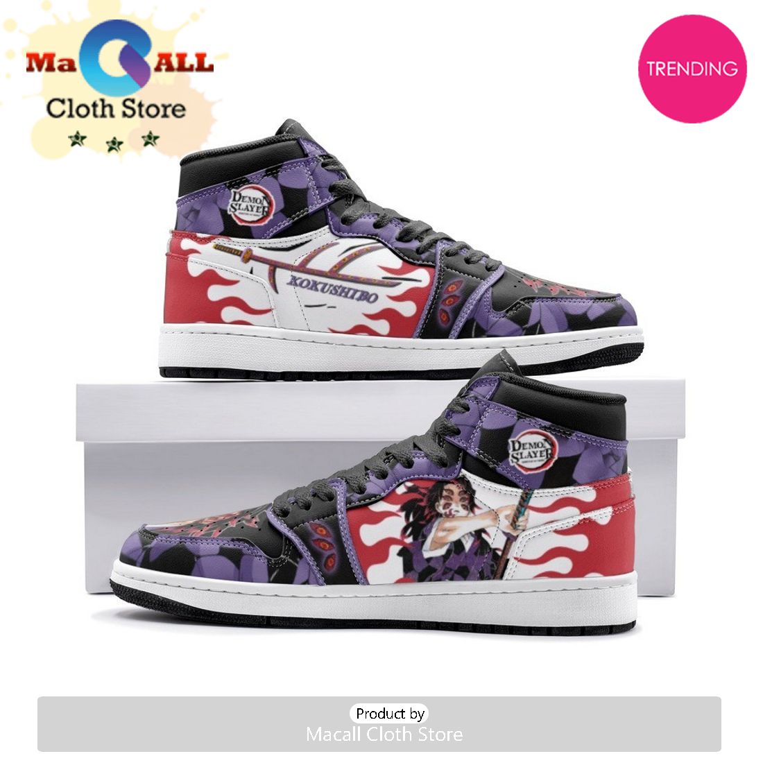 Kokushibo Demon Slayer Air Jordan 1 High Top Shoes