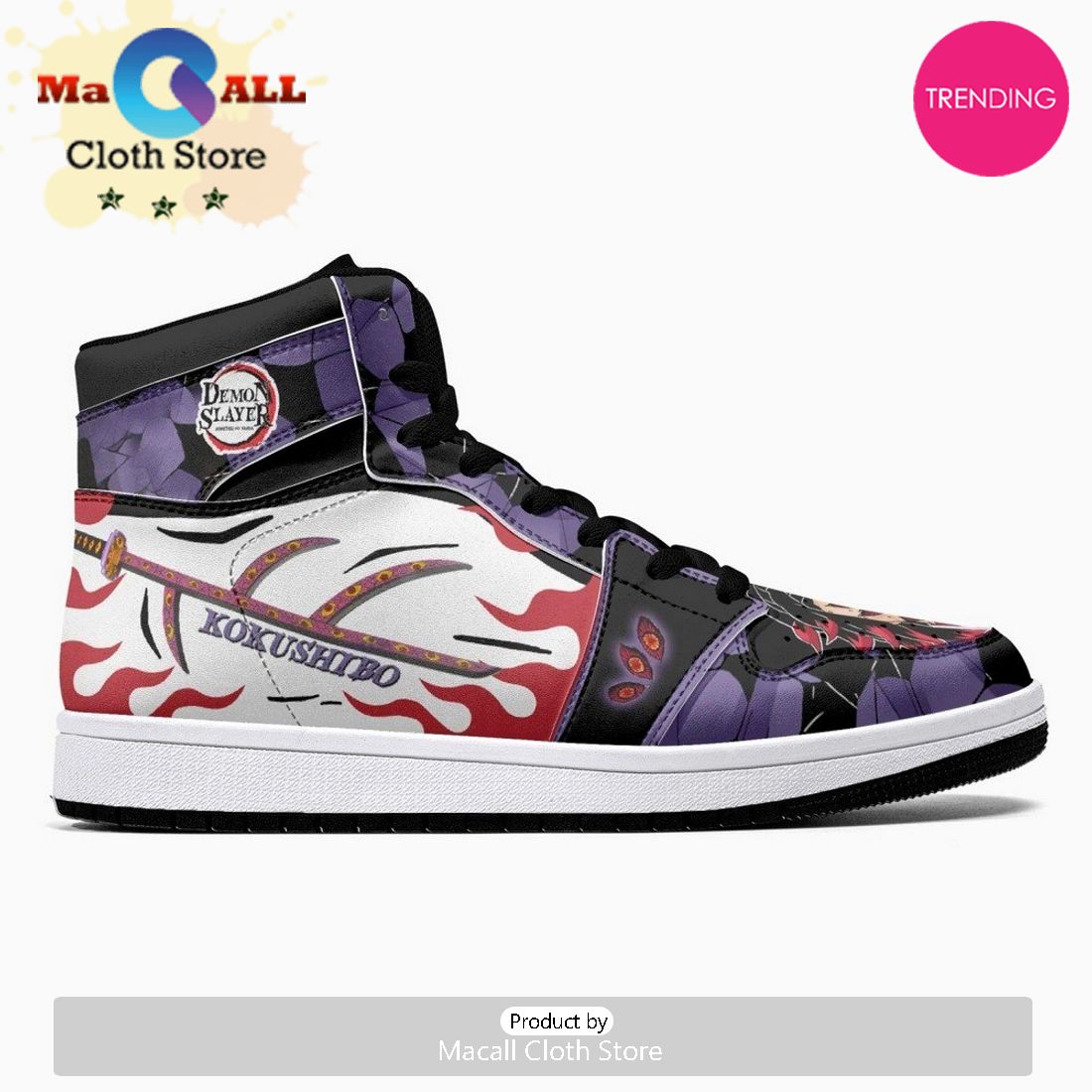 Kokushibo Demon Slayer JD1 High Top Shoes