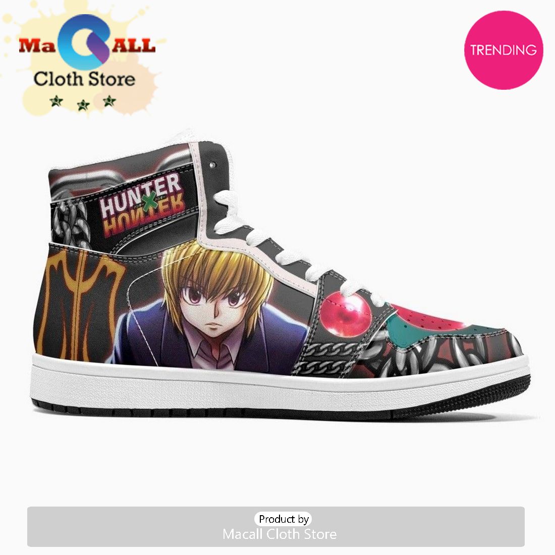 Kurapika Black Suit Hunter JD1 High Top Shoes