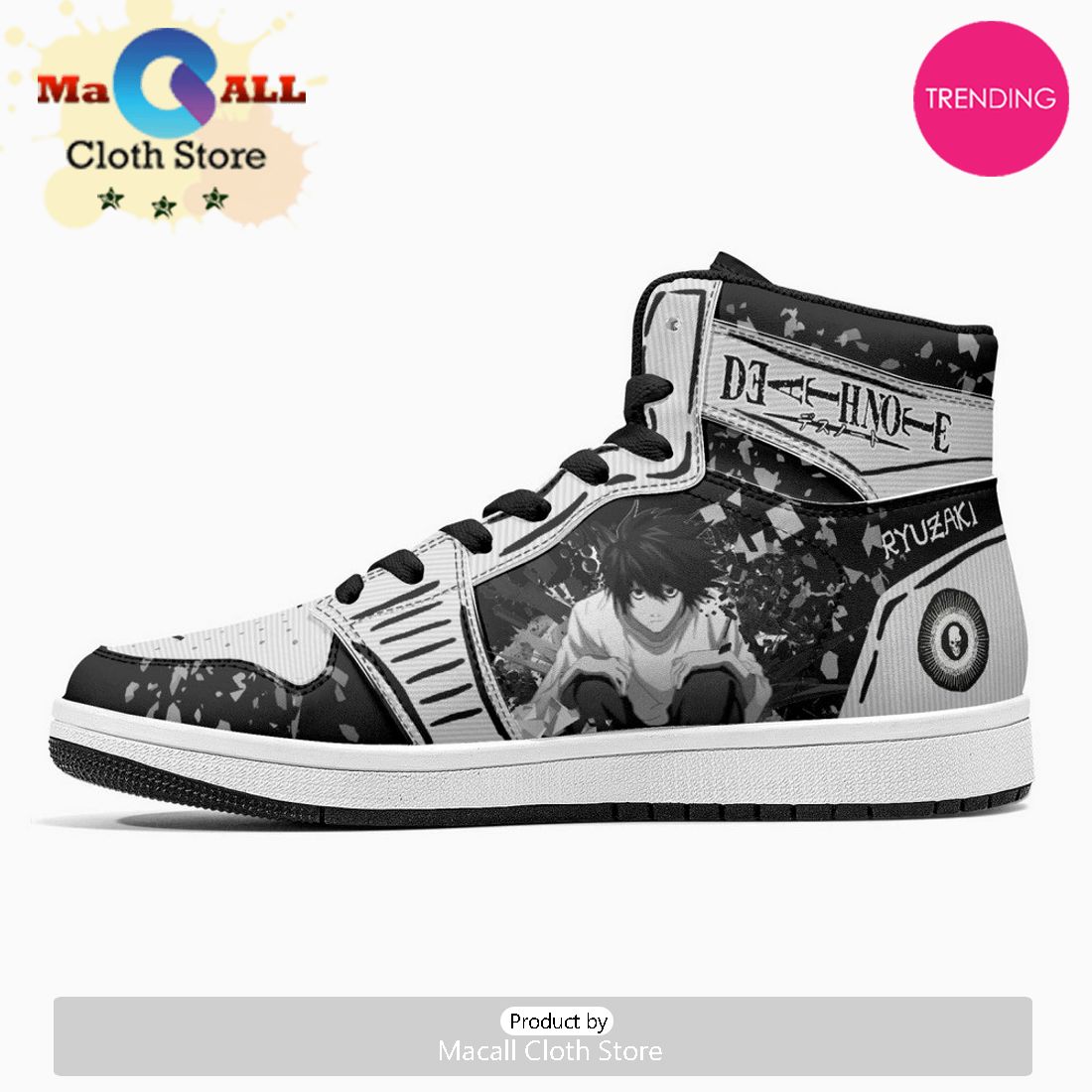 L Lawliet Ryuzaki Desu Nōto JD1 High Top Shoes
