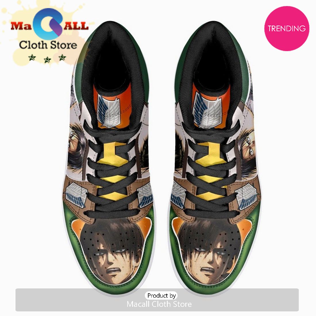 Levi Ackerman Shingeki No Kyojin JD1 High Top Shoes