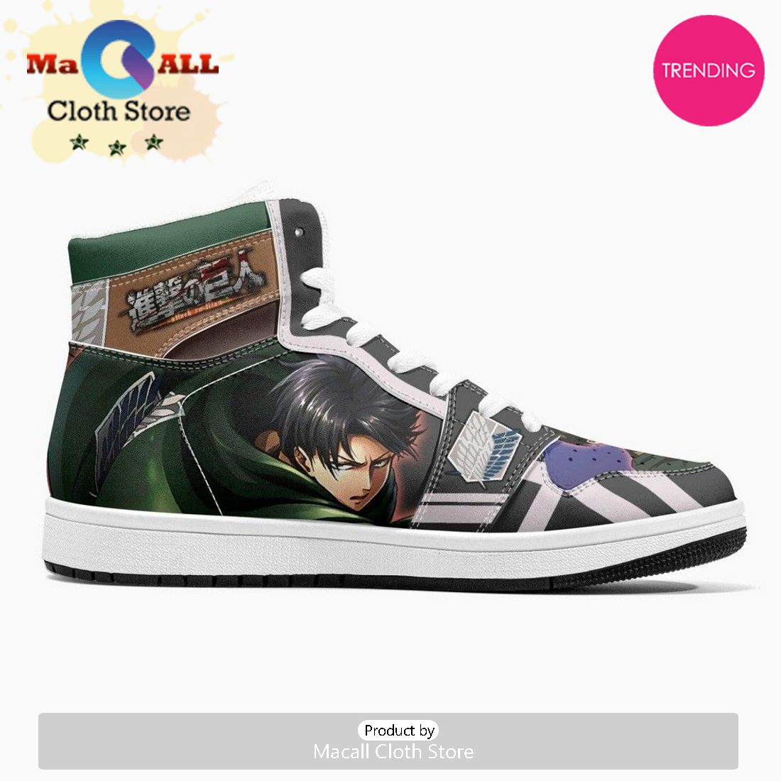 Levi Ackerman Timeskip Shingeki No Kyojin JD1 High Top Shoes