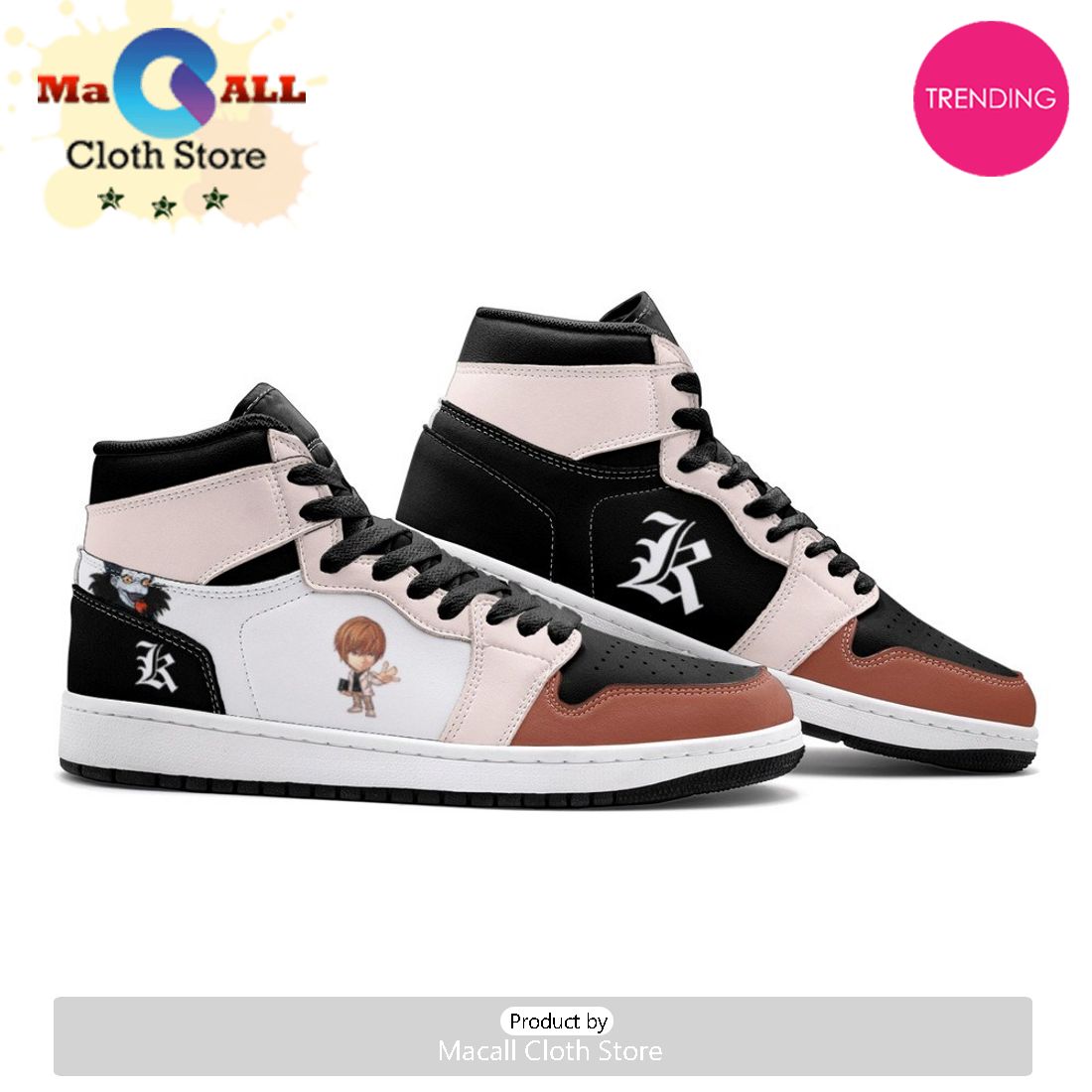 Light Yagami Desu Nōto Air Jordan 1 High Top Shoes