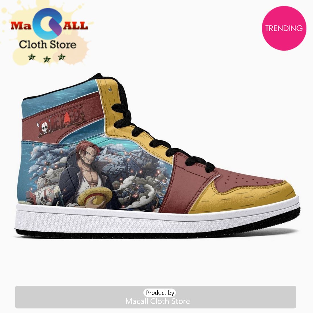 Luffy And Shanks One Piece JD1 High Top Shoes