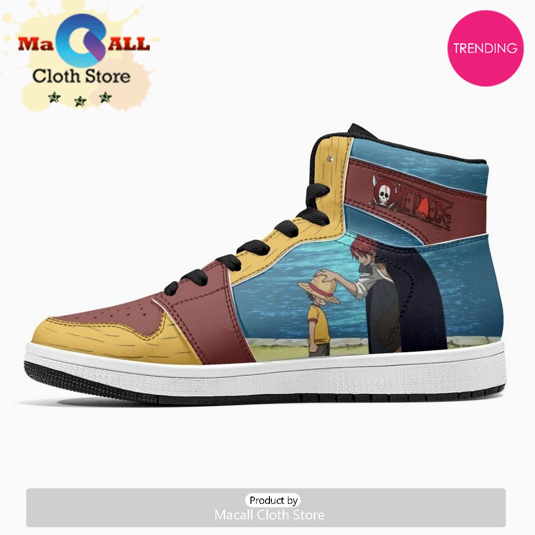 Luffy And Shanks One Piece JD1 High Top Shoes