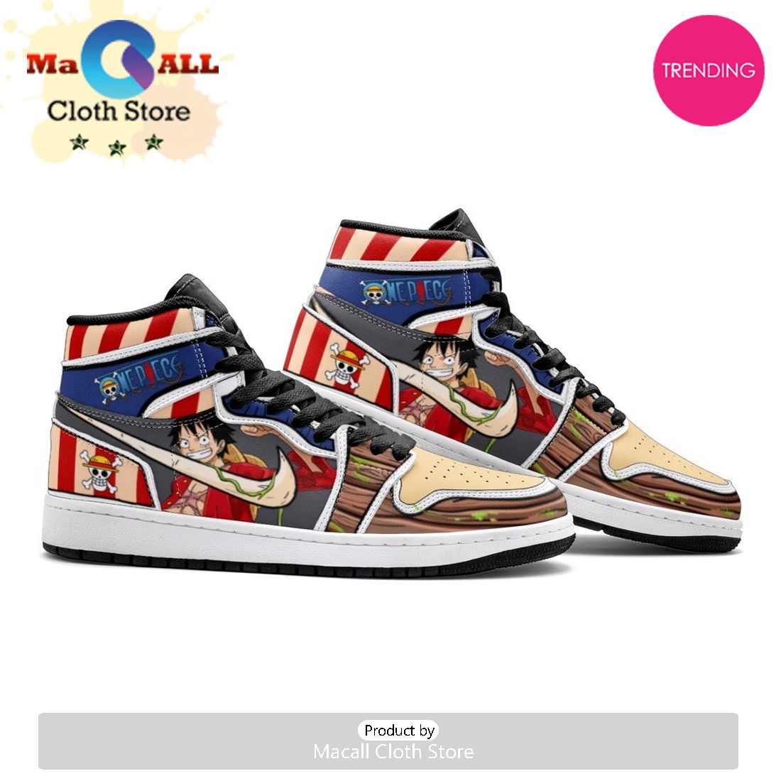 Luffy One Piece Air Jordan 1 High Top Shoes