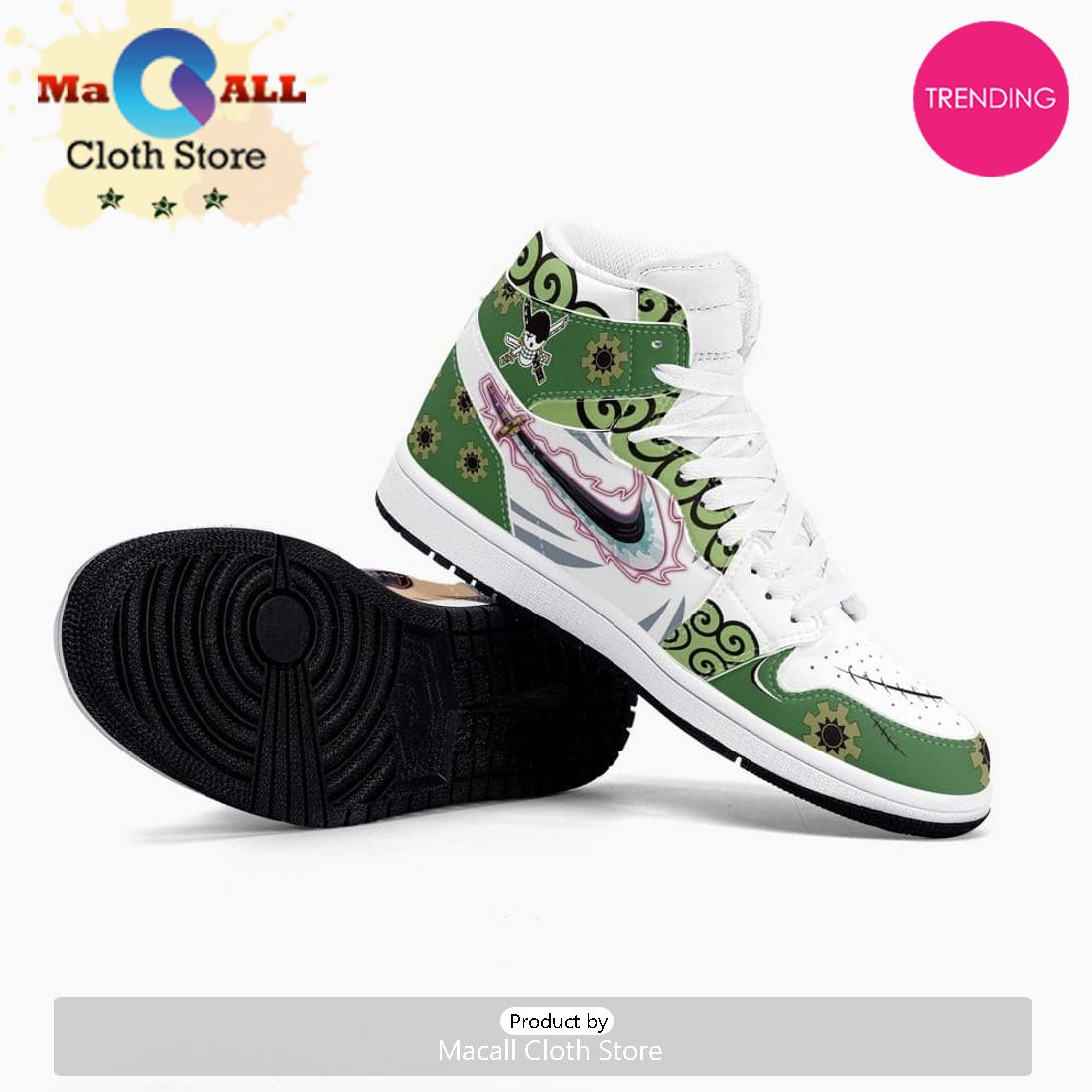 Luffy Vs Zoro Air Jordan 1 High Top Shoes