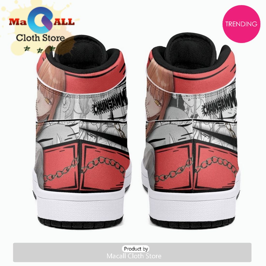 Makima Chainsaw Man JD1 High Top Shoes - Macall Cloth Store ...