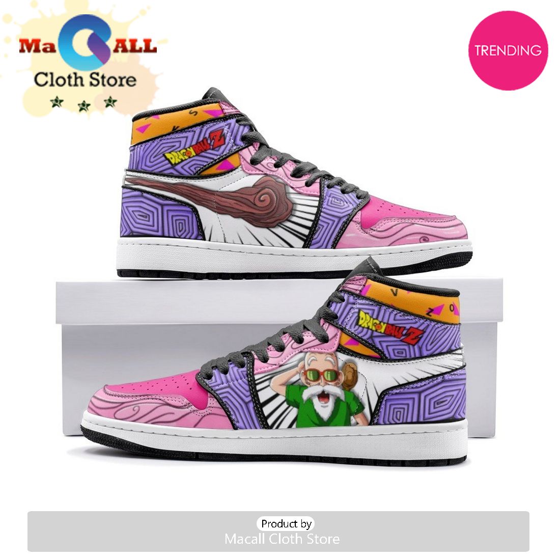 Master Roshi Dragon Ball Z Air Jordan 1 High Top Shoes