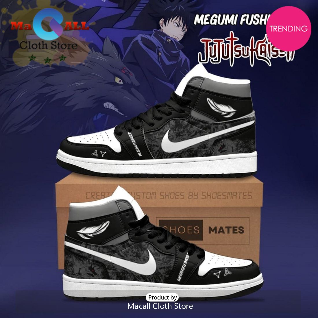 Megumi Fushiguro Air Jordan 1 High Top Shoes