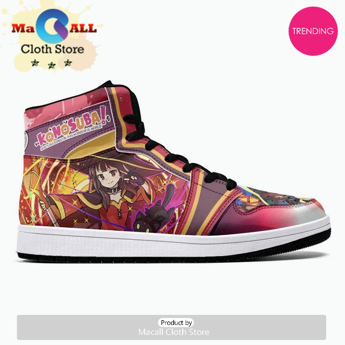 Megumin Explosion Konosuba JD1 High Top Shoes