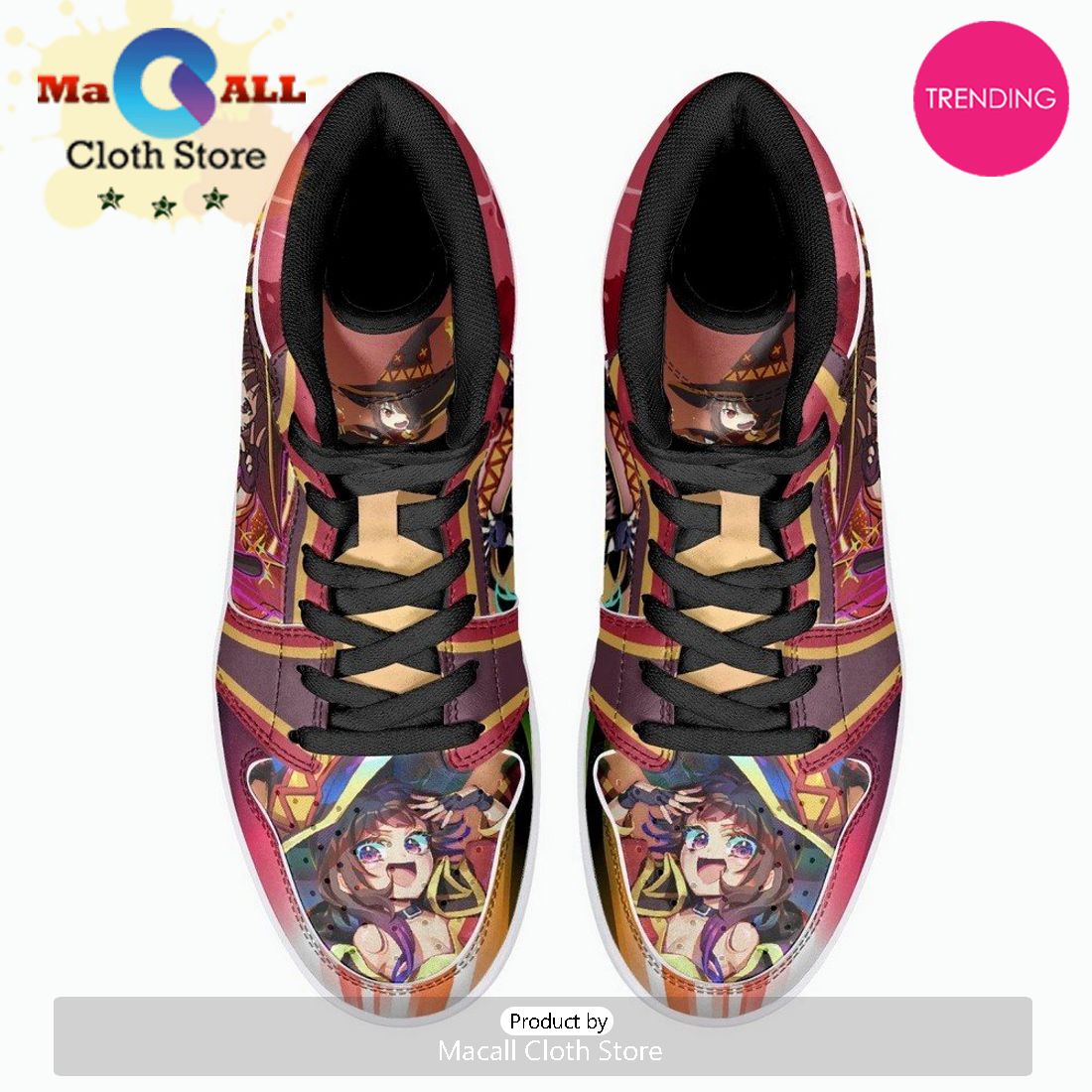 Megumin Explosion Konosuba JD1 High Top Shoes