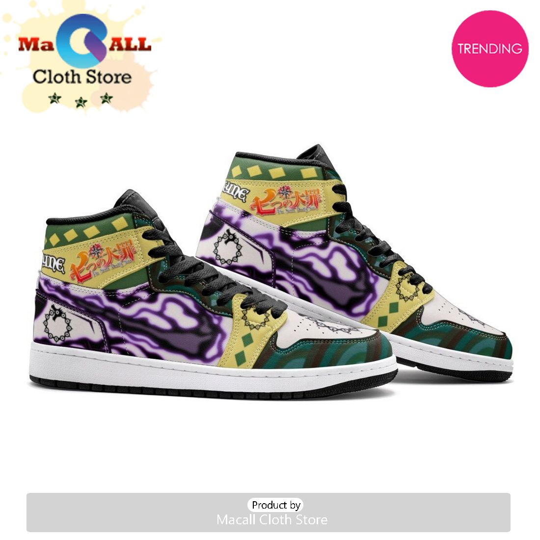 Meliodas Lostvayne Seven Deadly Sins Air Jordan 1 High Top Shoes