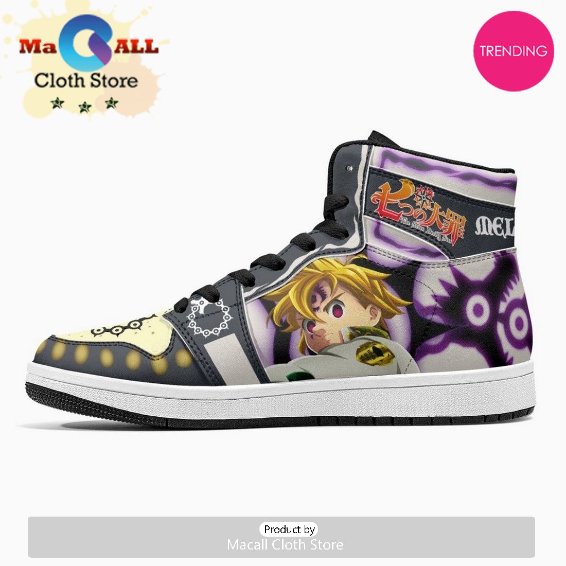 Meliodas Seven Deadly Sins JD1 High Top Shoes