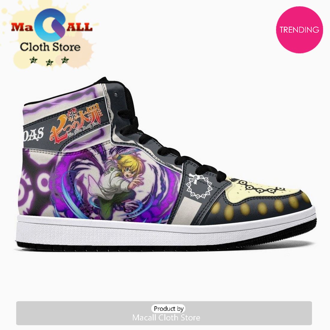 Meliodas Seven Deadly Sins JD1 High Top Shoes