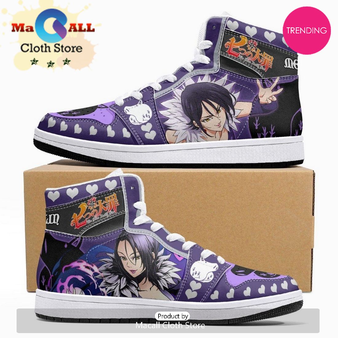 Merlin Seven Deadly Sins JD1 High Top Shoes