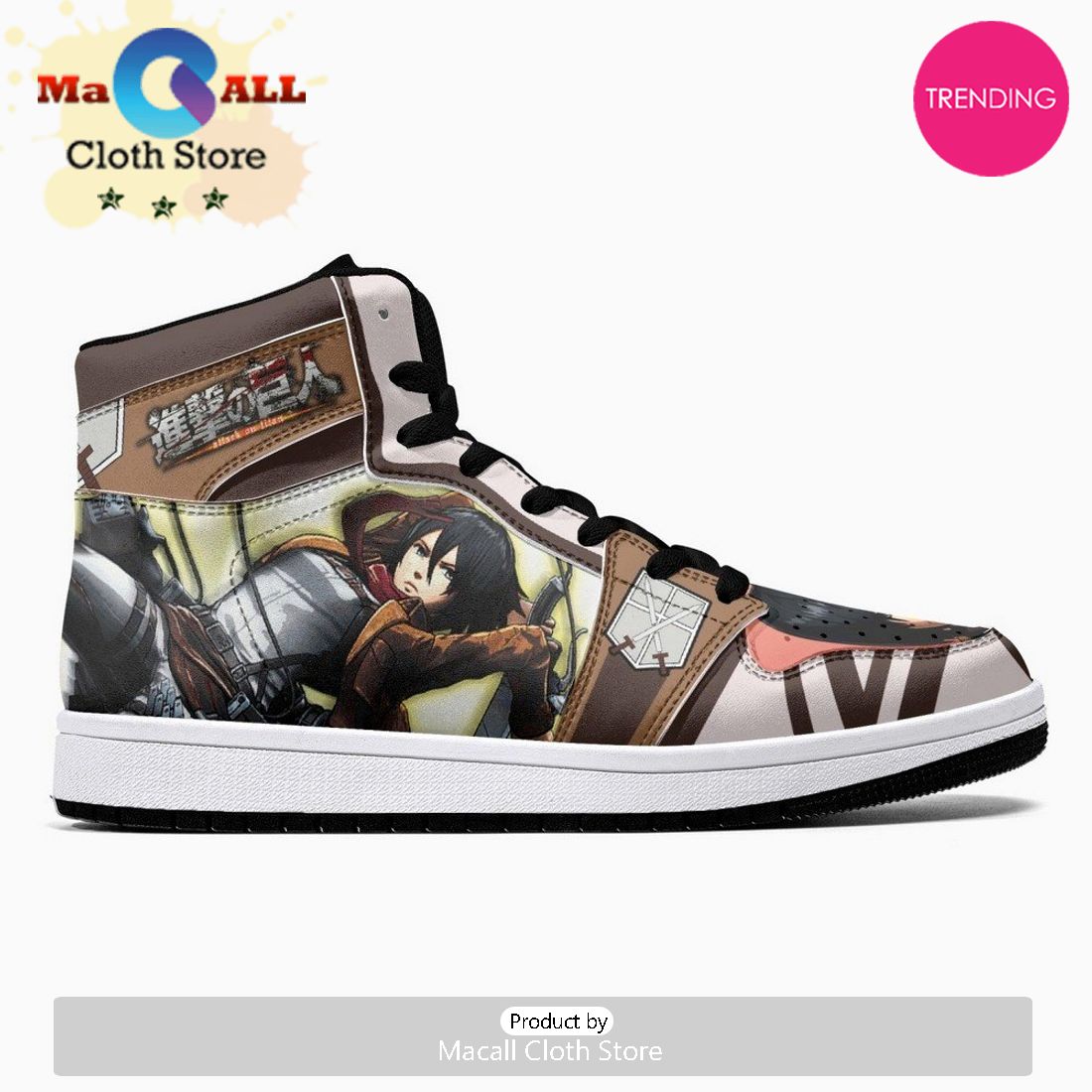 Mikasa Ackerman Training Corps Shingeki No Kyojin JD1 High Top Shoes