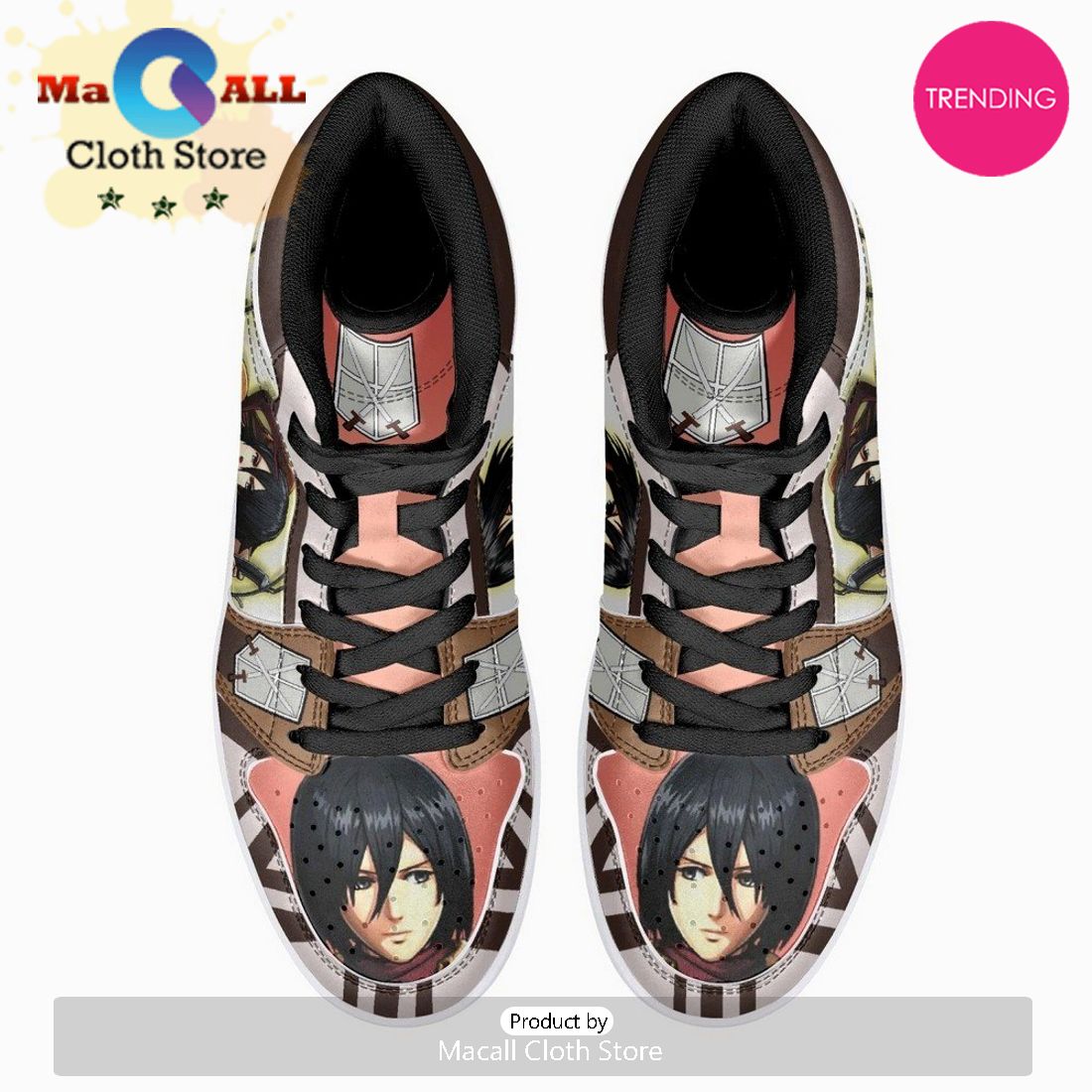 Mikasa Ackerman Training Corps Shingeki No Kyojin JD1 High Top Shoes