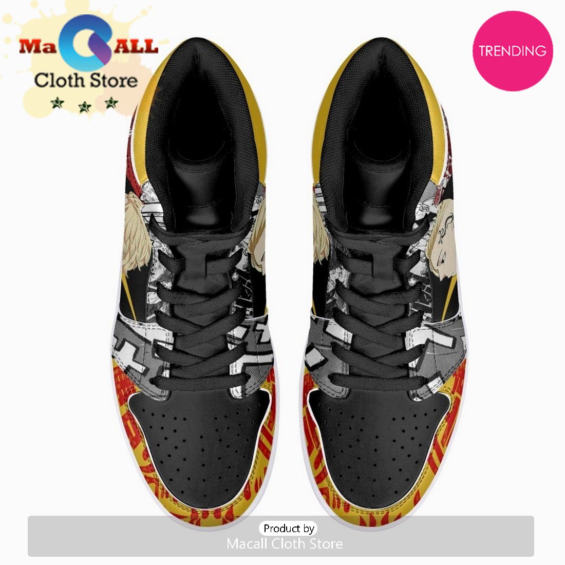 Mikey And Draken Tokyo Revengers JD1 High Top Shoes