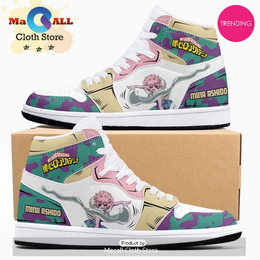 Mina Ashido Air Jordan 1 High Top Shoes