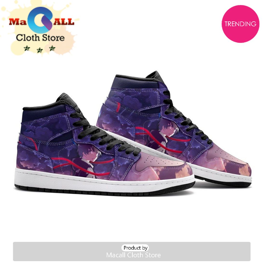 Mitsuha Miyamizu And Taki Tachibana Your Name Air Jordan 1 High Top Shoes