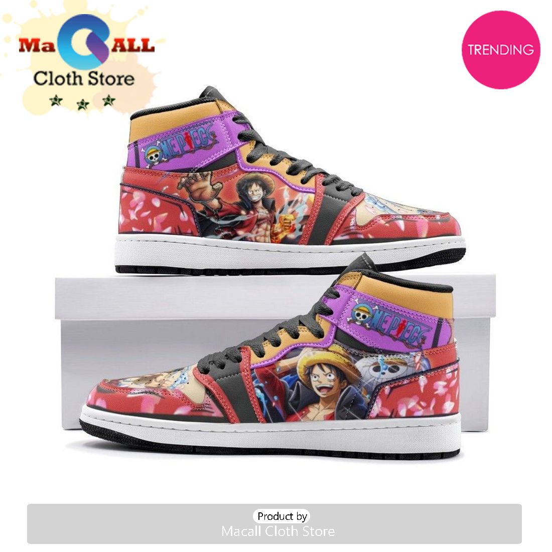 Monkey D. Luffy Armament Haki Ryuo One Piece Air Jordan 1 High Top Shoes