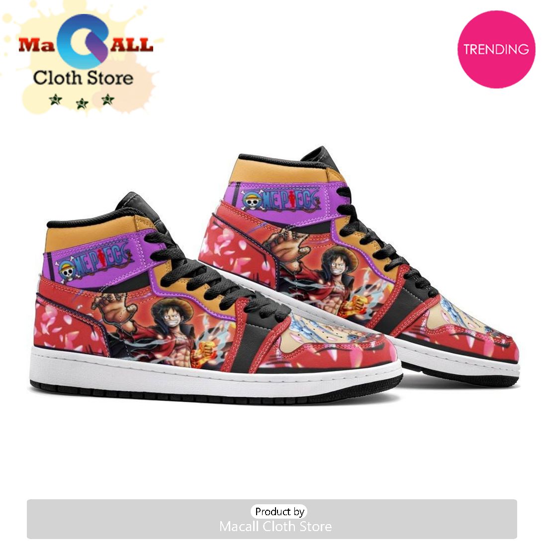 Monkey D. Luffy Armament Haki Ryuo One Piece Air Jordan 1 High Top Shoes