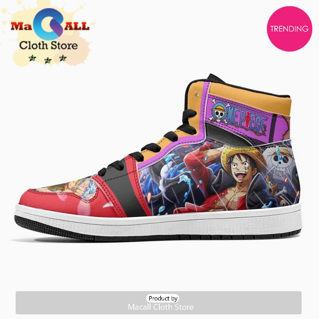 Monkey D. Luffy Armament Haki Ryuo One Piece JD1 High Top Shoes
