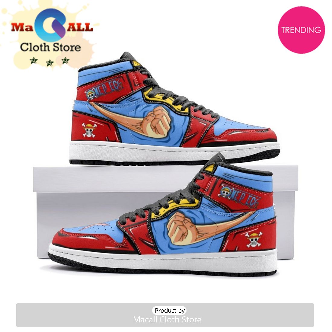 Monkey D. Luffy Fist One Piece Air Jordan 1 High Top Shoes