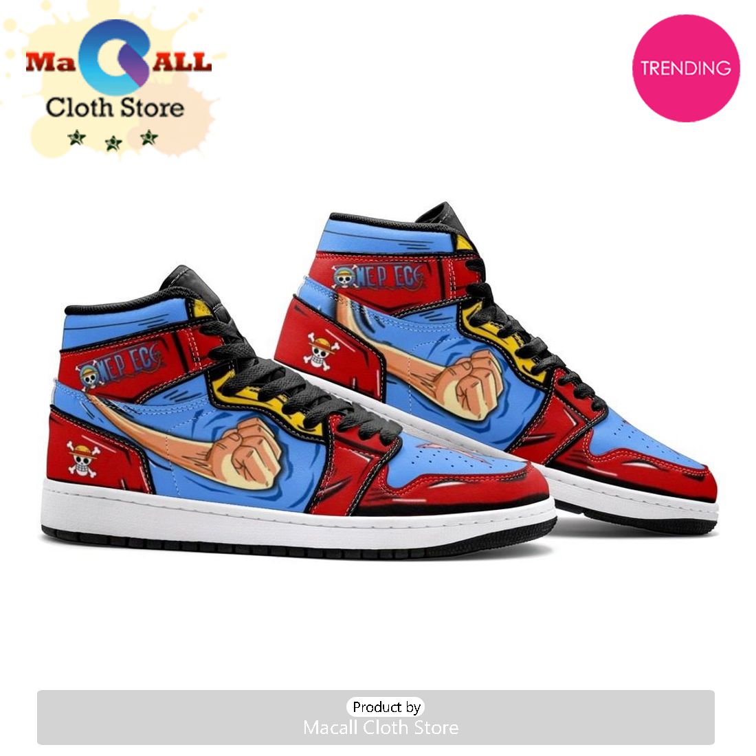 Monkey D. Luffy Fist One Piece Air Jordan 1 High Top Shoes
