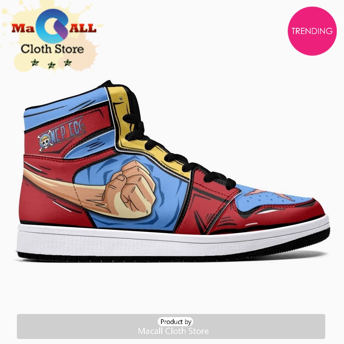 Monkey D. Luffy Fist One Piece JD1 High Top Shoes