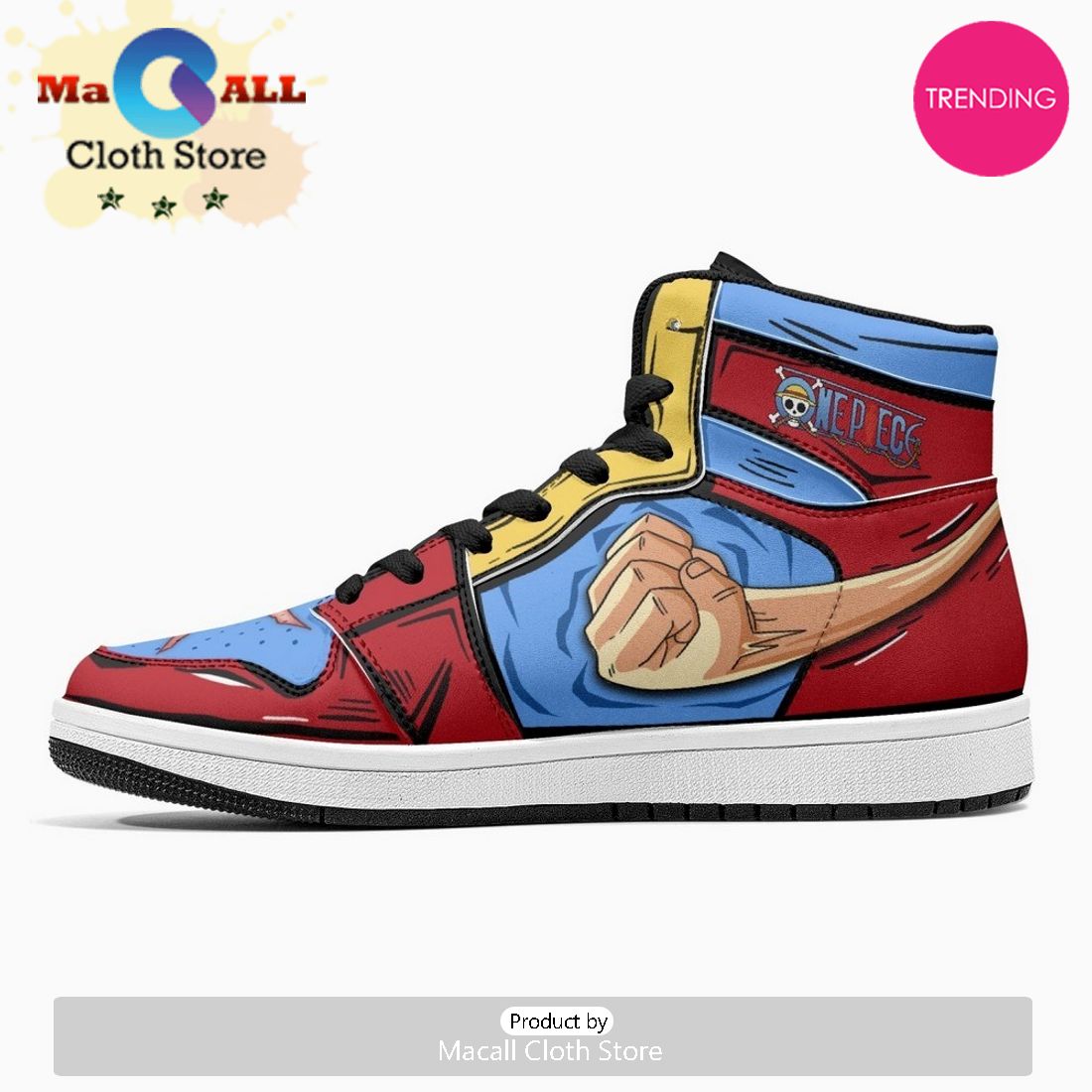 Monkey D. Luffy Fist One Piece JD1 High Top Shoes
