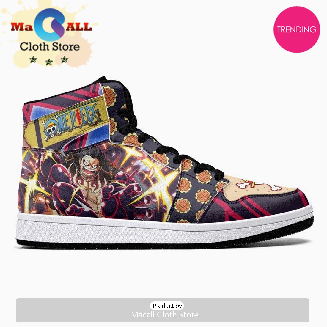 Monkey D. Luffy Gear 4th Bound Man One Piece JD1 High Top Shoes