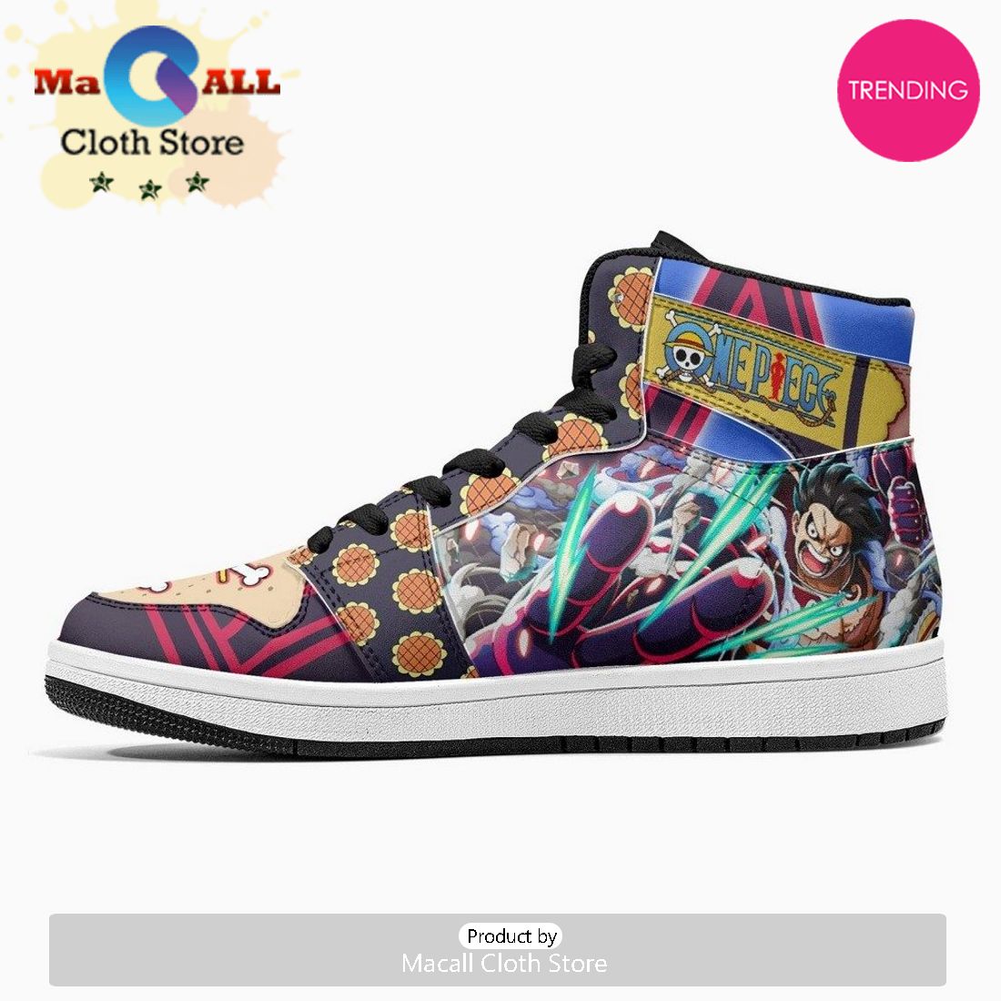 Monkey D. Luffy Gear 4th Bound Man One Piece JD1 High Top Shoes
