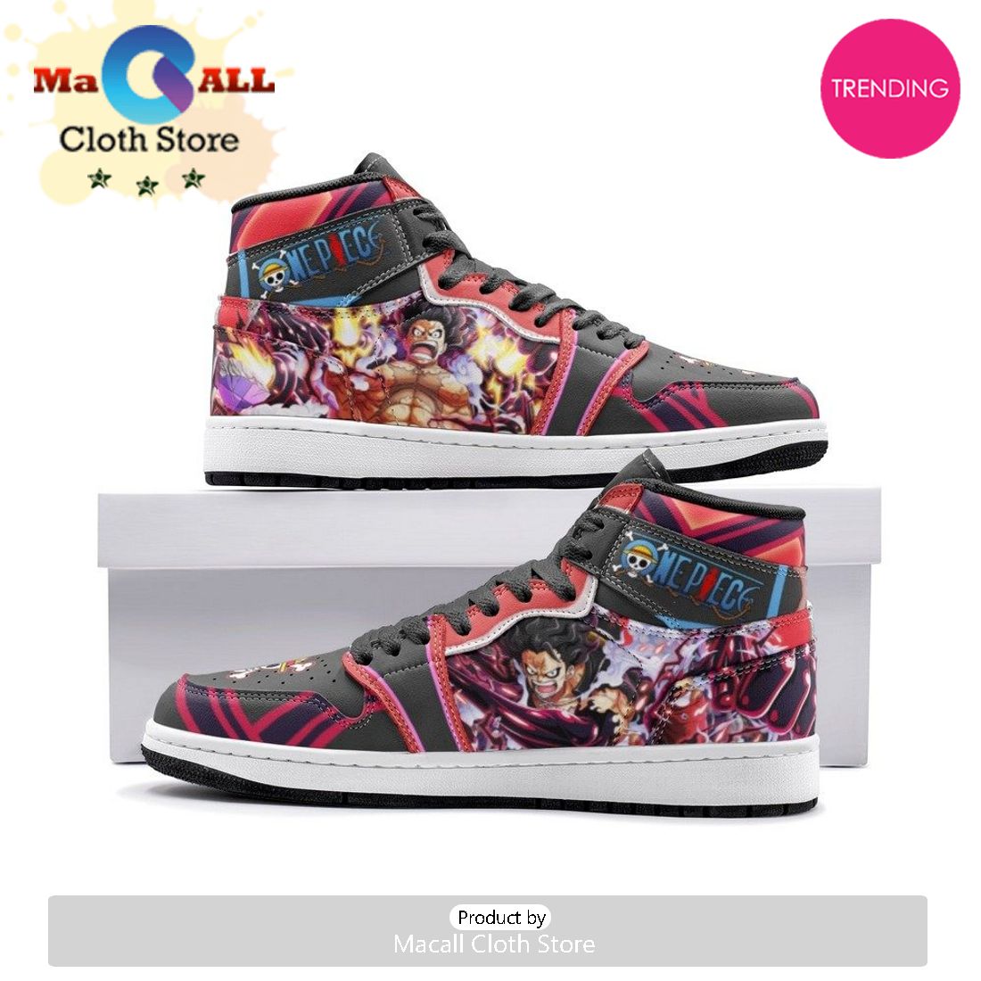 Monkey D. Luffy Gear 4th Snake Man One Piece Air Jordan 1 High Top Shoes
