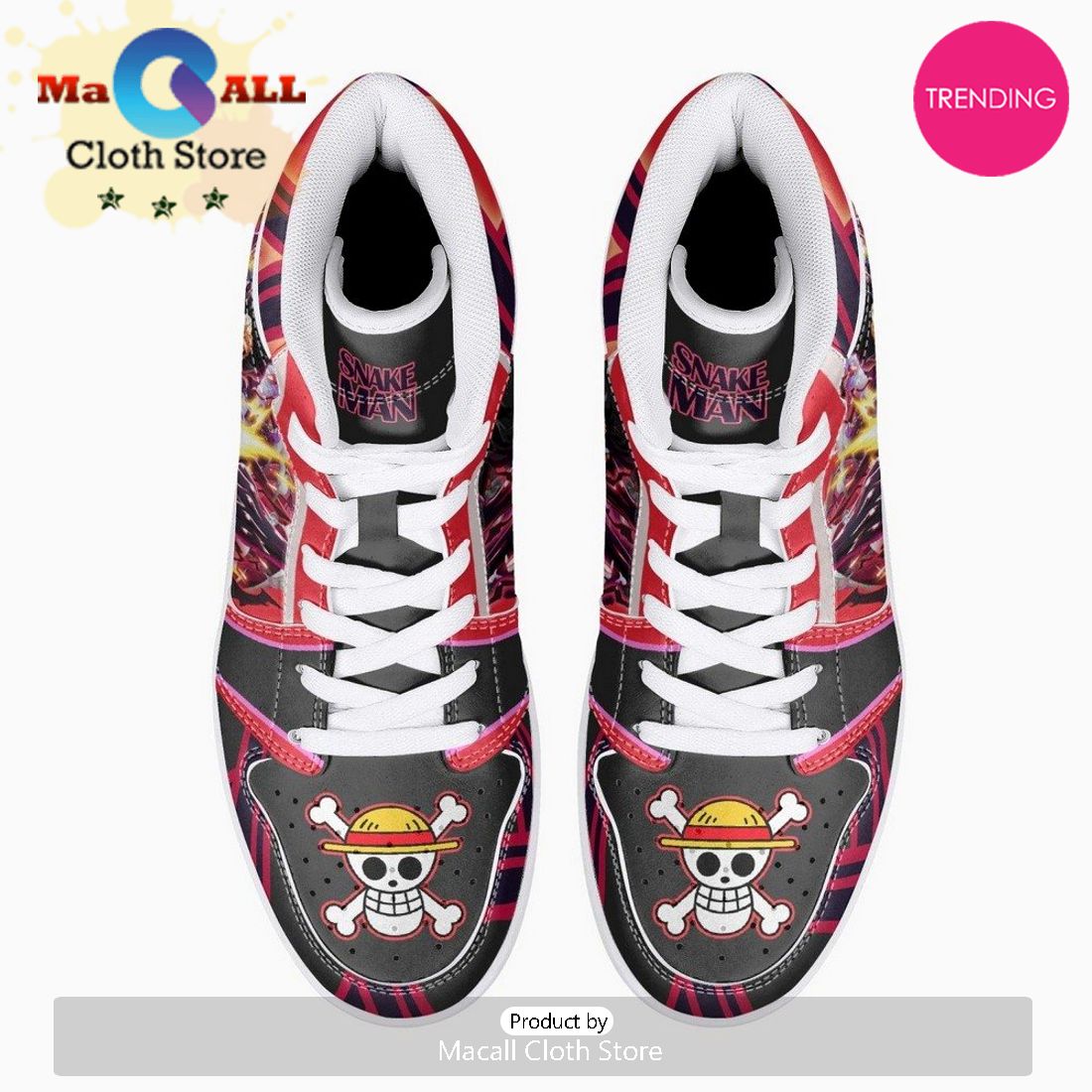 Monkey D. Luffy Gear 4th Snake Man One Piece JD1 High Top Shoes