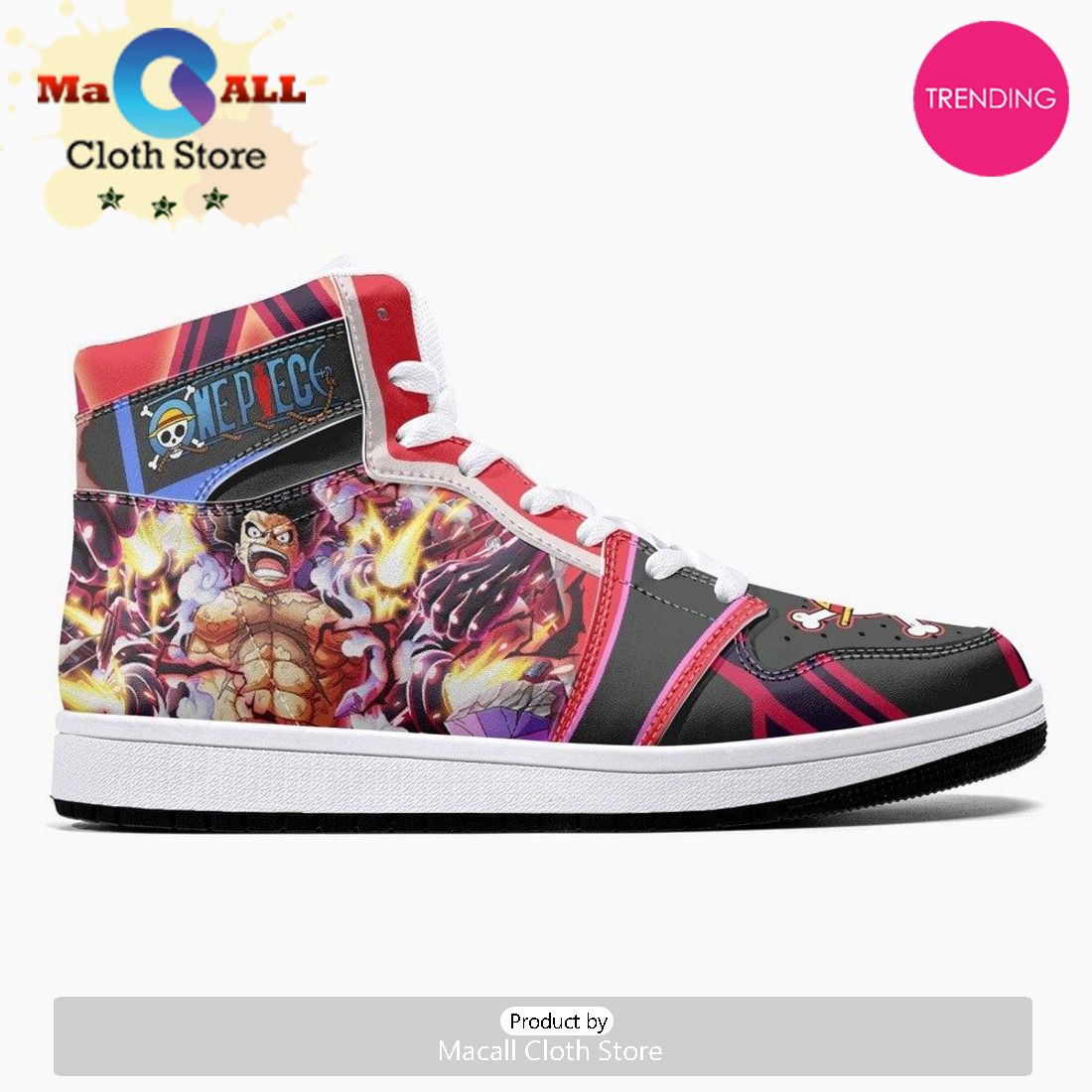 Monkey D. Luffy Gear 4th Snake Man One Piece JD1 High Top Shoes