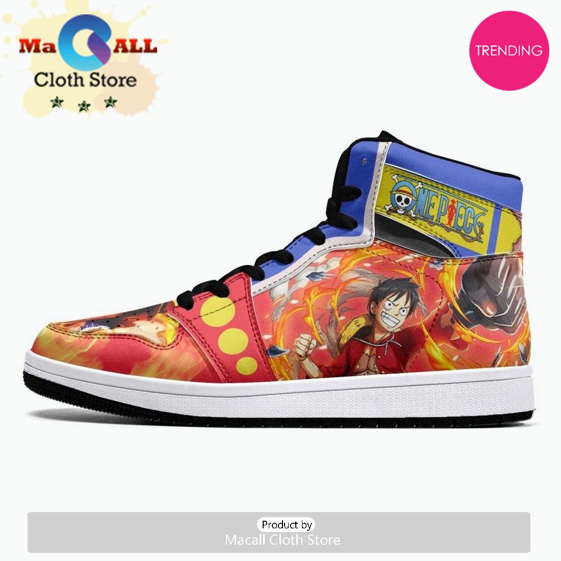 Monkey D. Luffy Red Hawk One Piece JD1 High Top Shoes