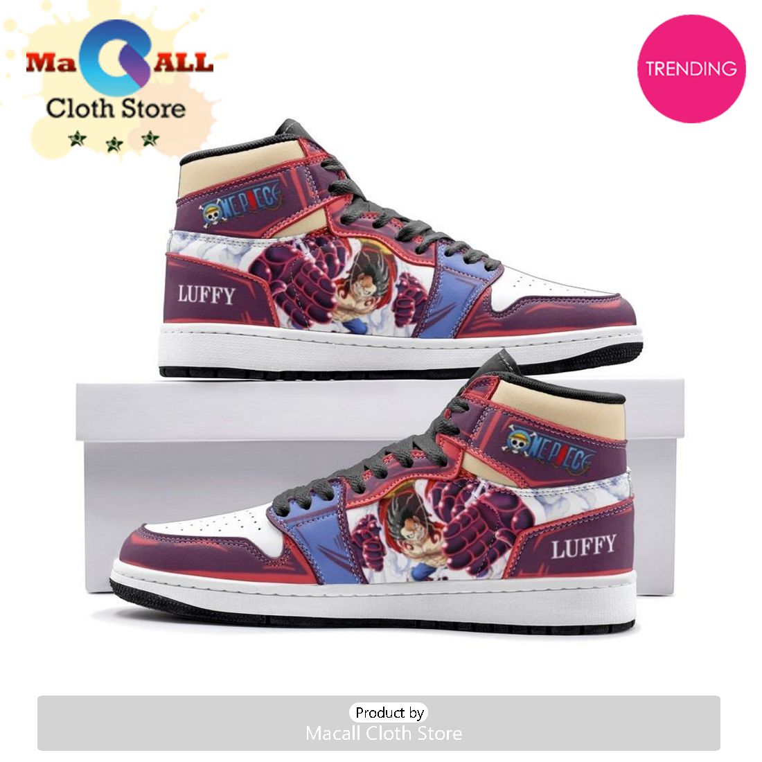 Monkey God Luffy One Piece Air Jordan 1 High Top Shoes
