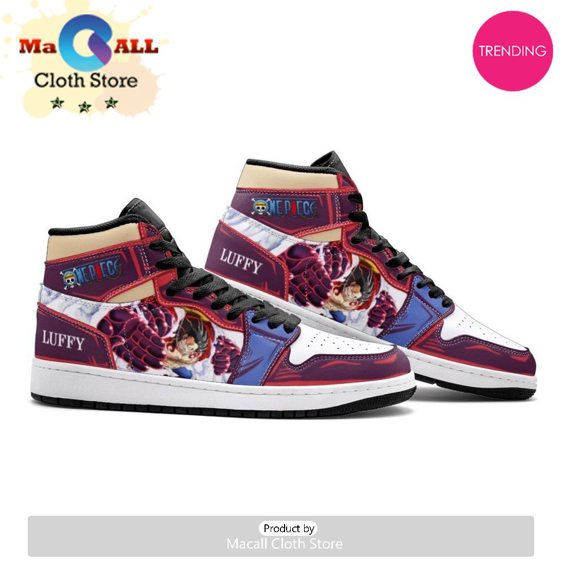 Monkey God Luffy One Piece Air Jordan 1 High Top Shoes