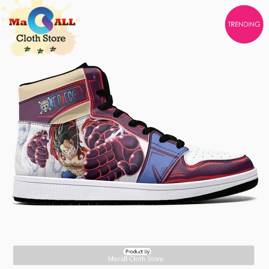 Monkey God Luffy One Piece JD1 High Top Shoes