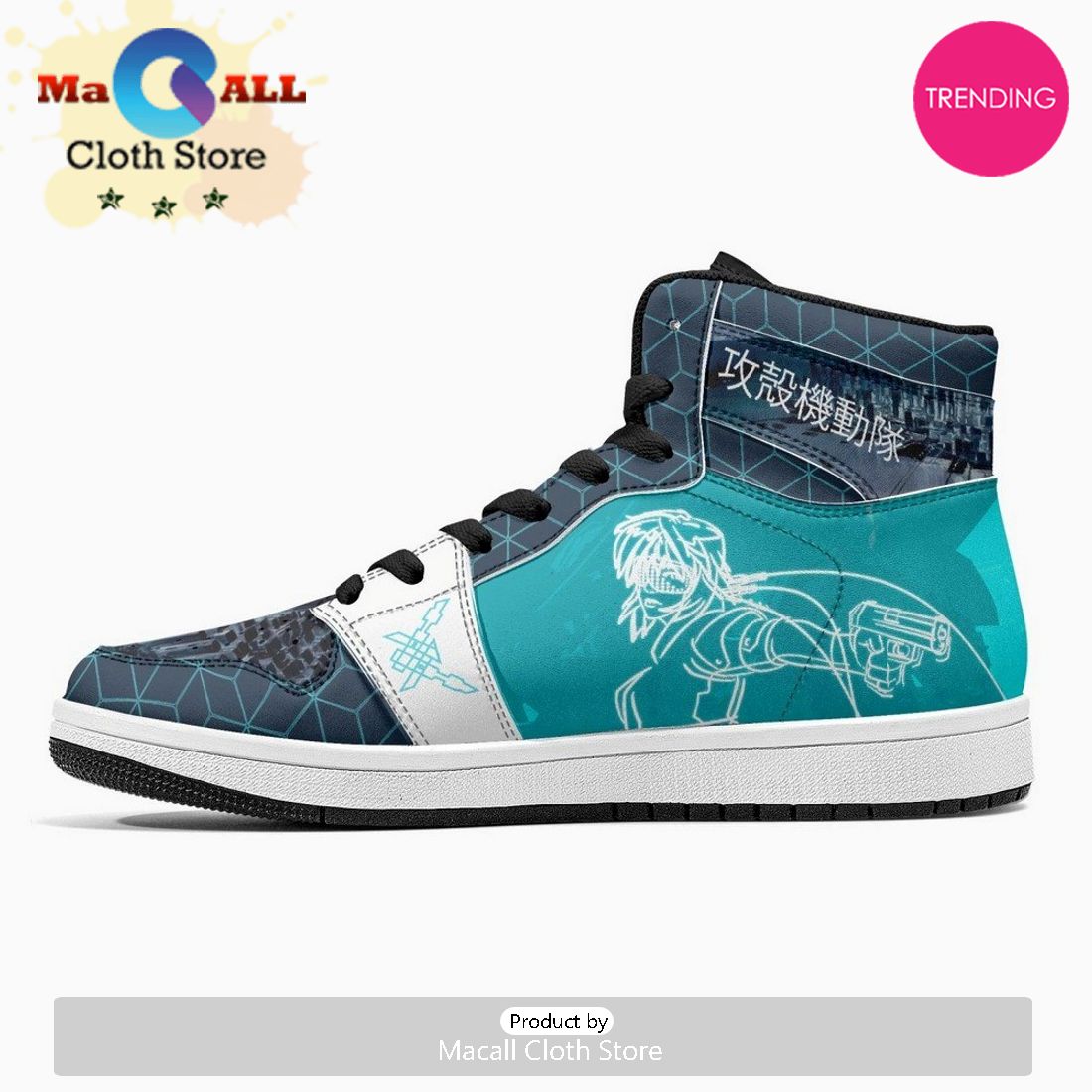 Motoko Kusanagi Ghost In The Shell JD1 High Top Shoes