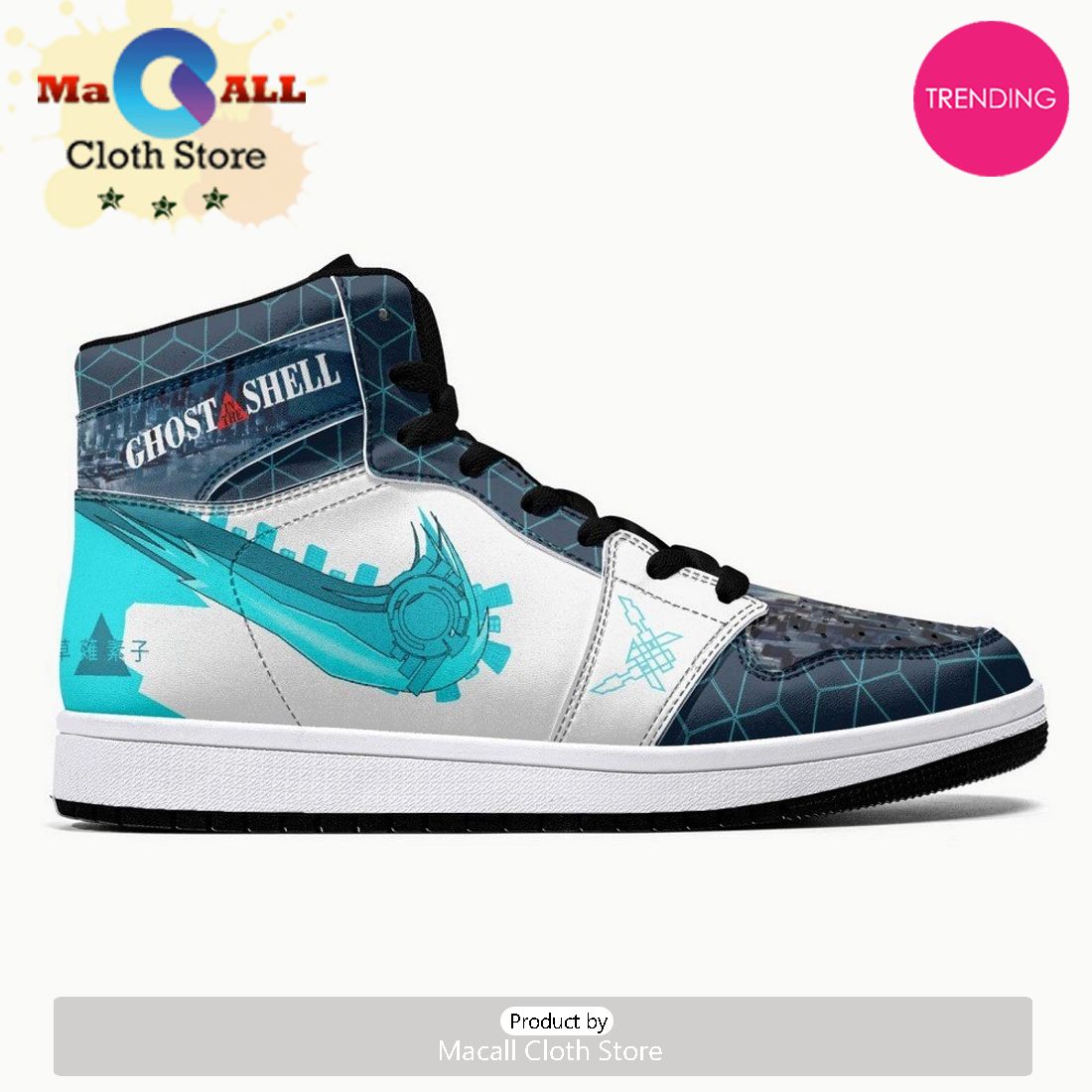 Motoko Kusanagi Ghost In The Shell JD1 High Top Shoes