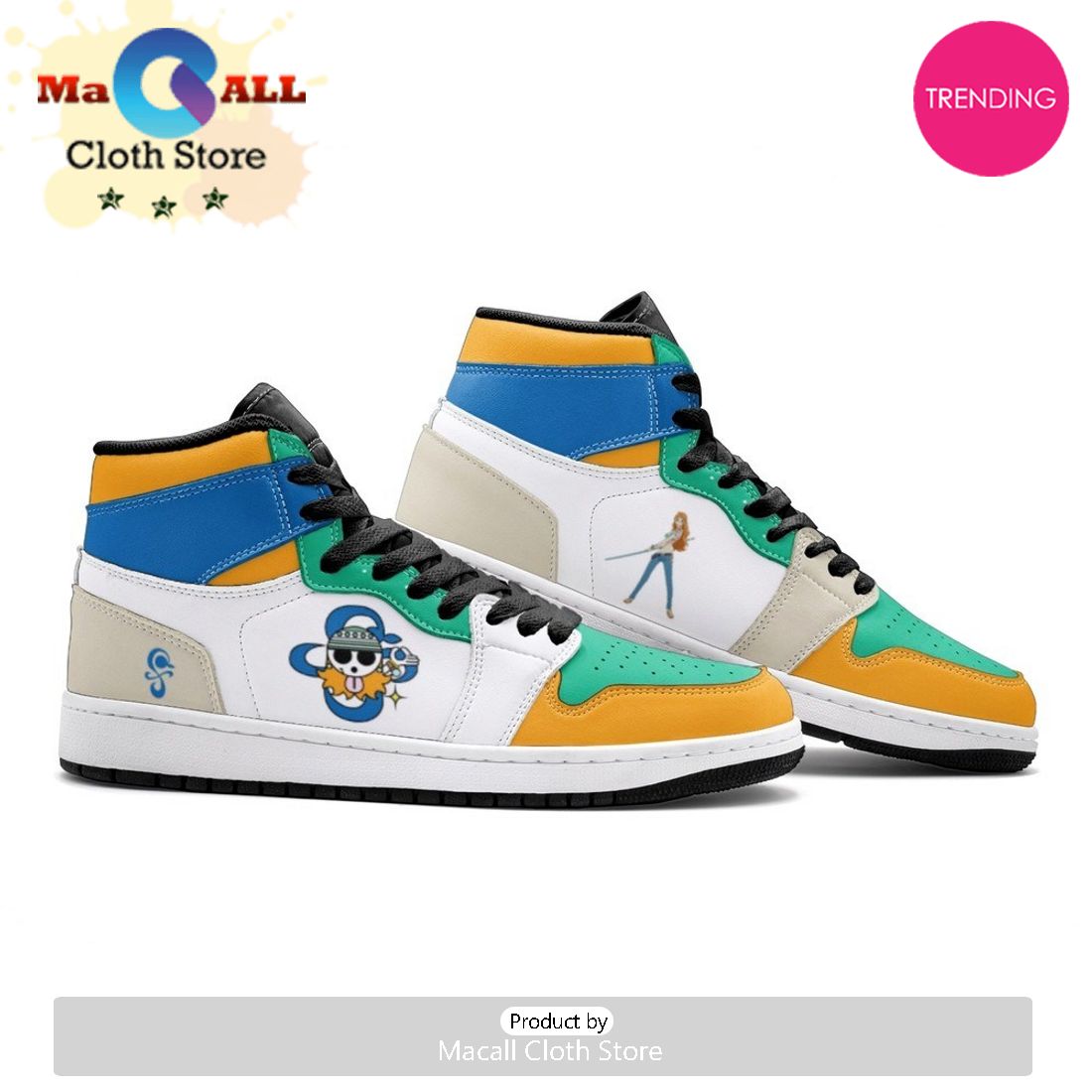 Nami One Piece Air Jordan 1 High Top Shoes