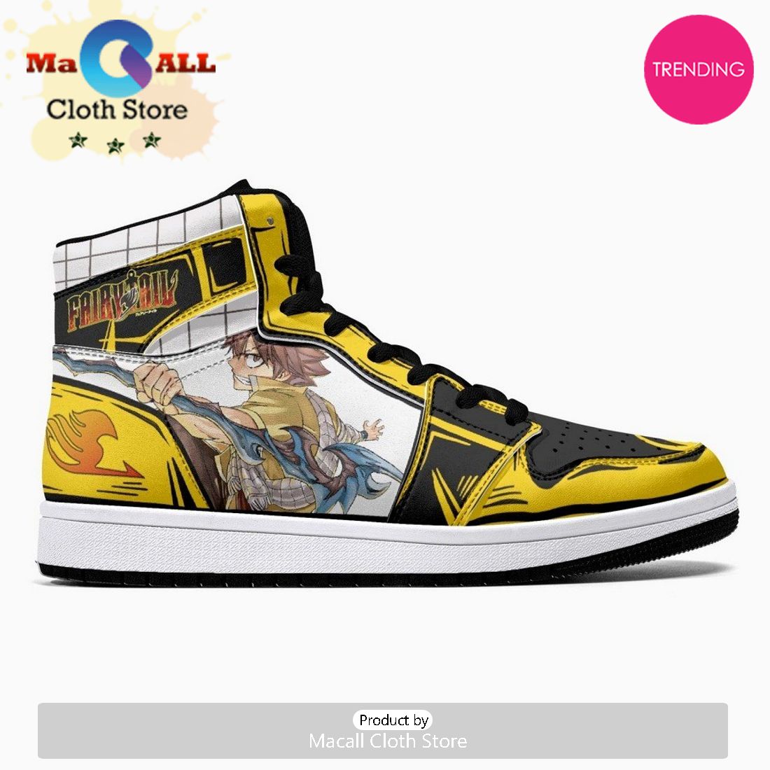 Natsu Dragneel Fairy Tail JD1 High Top Shoes