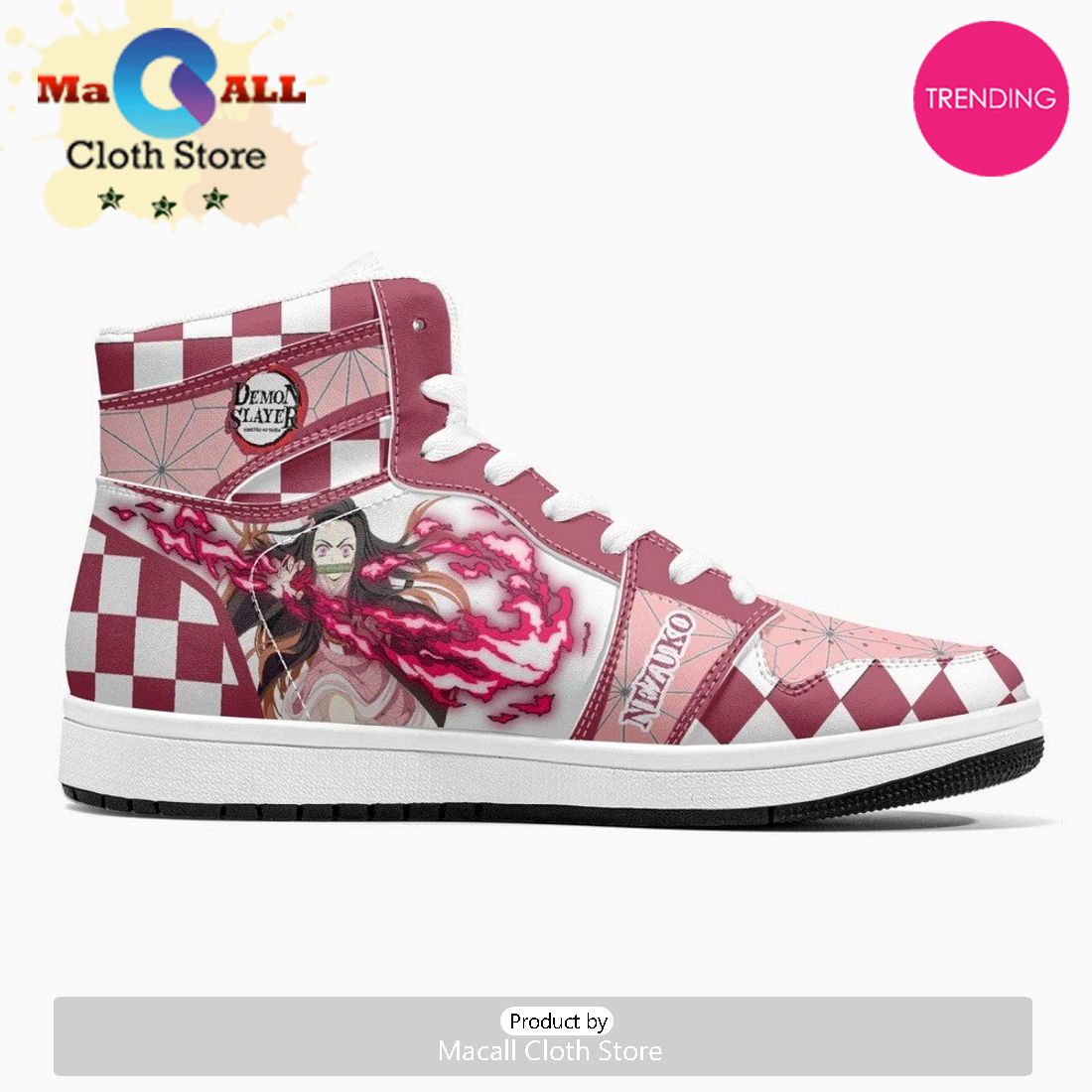 Nezuko Kamado Demon Slayer JD1 High Top Shoes