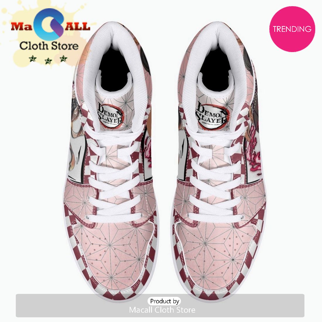 Nezuko Kamado Demon Slayer JD1 High Top Shoes