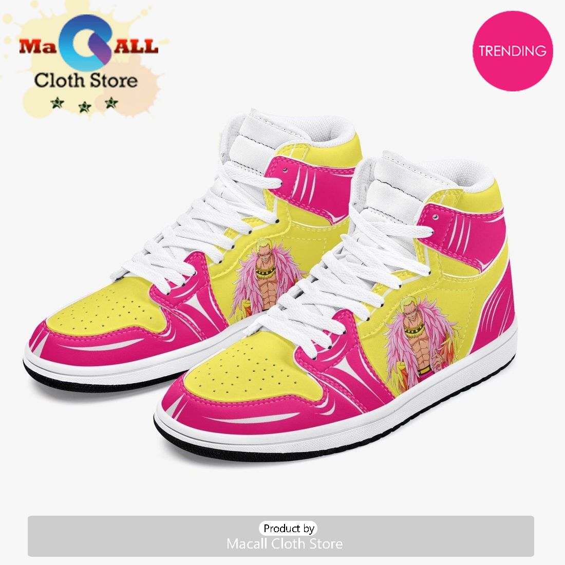 One Piece Donquixote Doflamingo AJ1 High Top Shoes