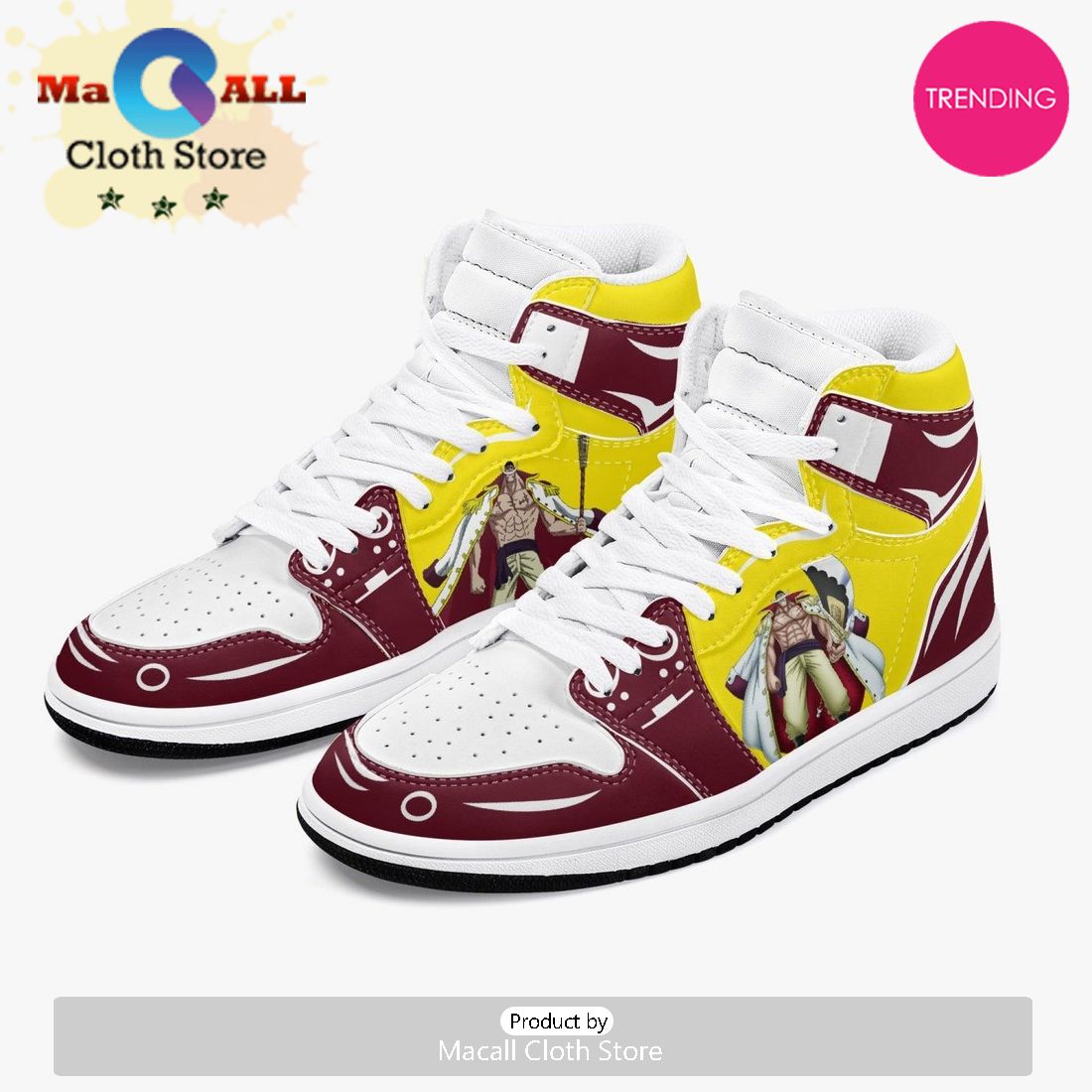 One Piece Edward Newgate AJ1 High Top Shoes